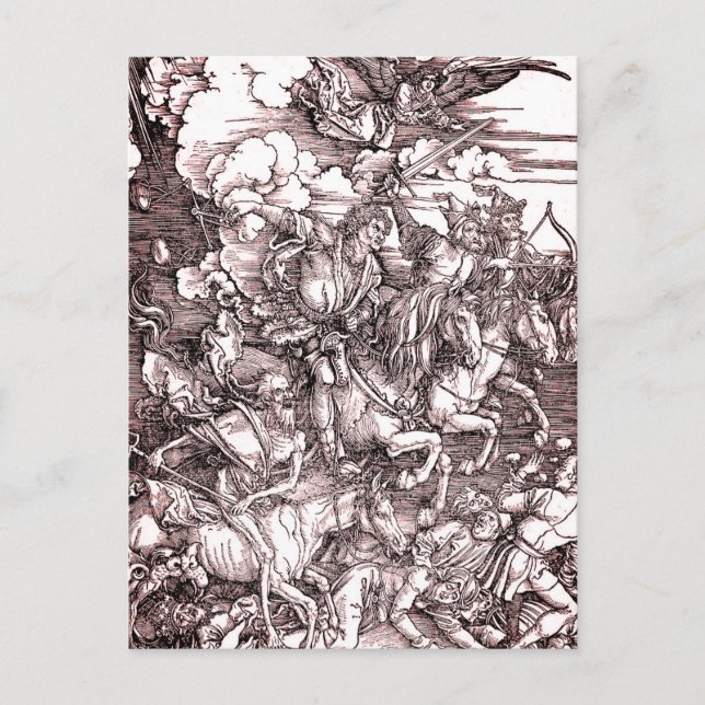 The Four Horsemen of the Apocalypse (Dürer, 1498) Postcard (Front)