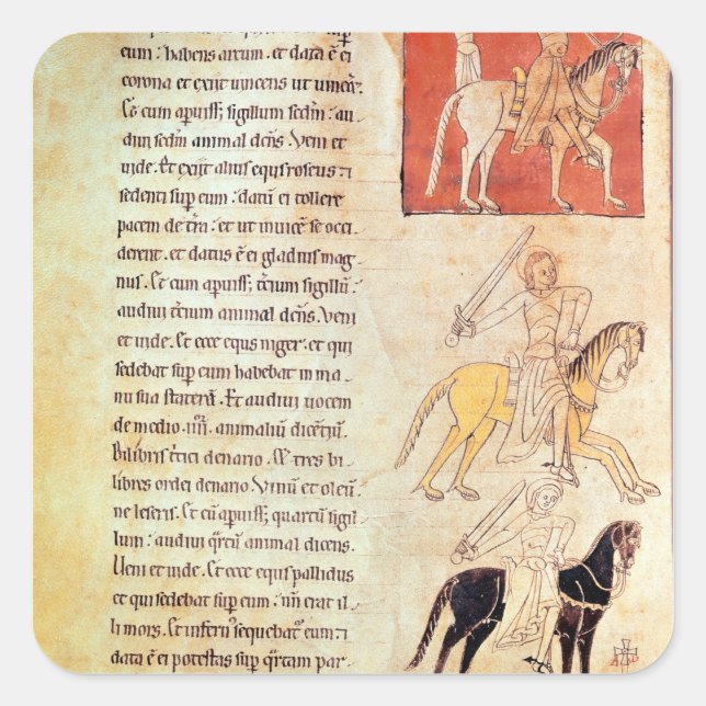 The Four Horsemen of the Apocalypse Square Sticker (Front)