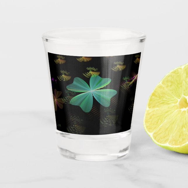 ☼The four-leaf clover☼ Shot Glass (Front)