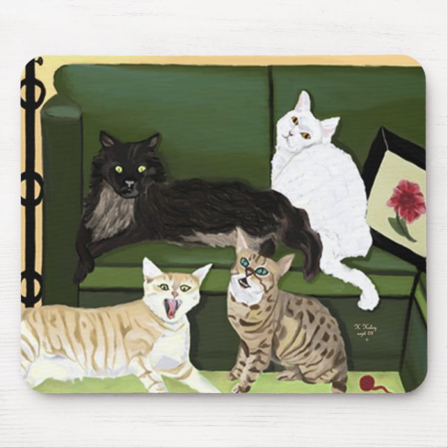 The Four Little Mountain Lions mousepad (Front)