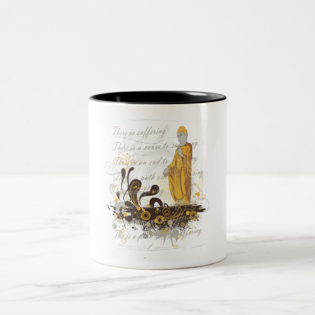 The Four Noble Truths Two-Tone Coffee Mug (Center)