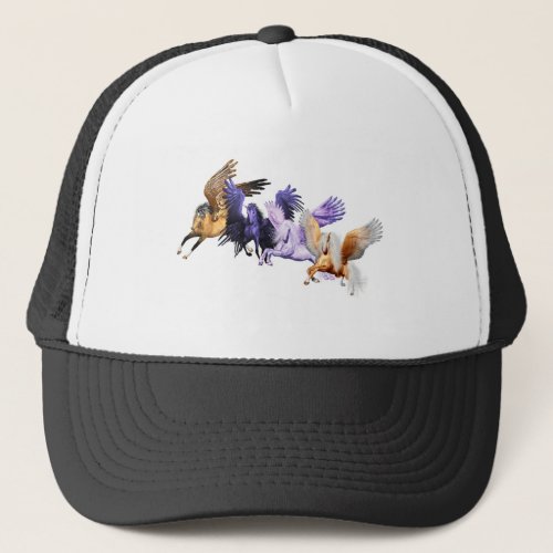 The Four Pegasi Flying Horses Pegasus Stallions Trucker Hat