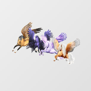 The Four Pegasi Mythical Flying Pegasus Horses Wall Decal