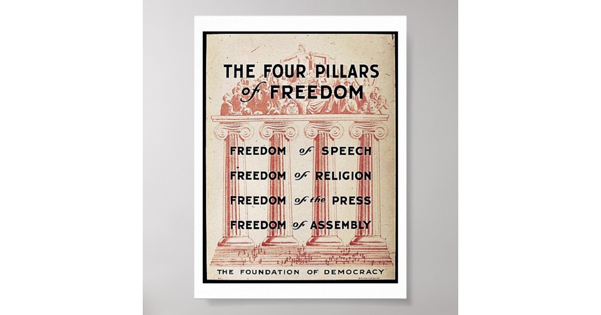 The Four Pillars Of Freedom Poster