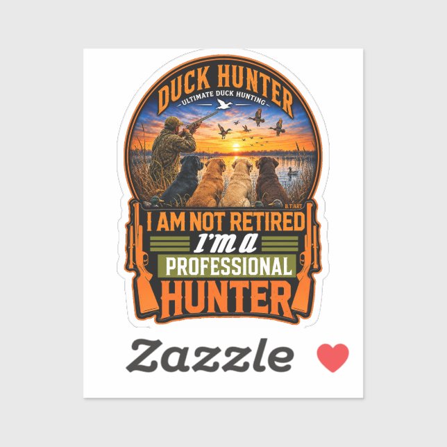 The Four Retrievers – Duck Hunting  Sticker (Sheet)