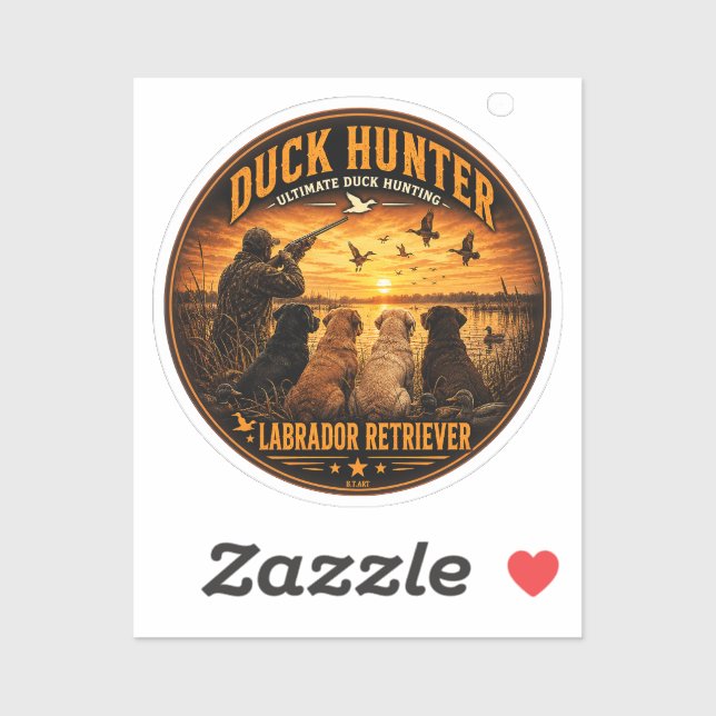 The Four Retrievers – Duck Hunting  Sticker (Sheet)