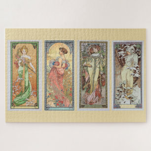 The Four Seasons 1900: An Art Nouveau by Mucha Jigsaw Puzzle