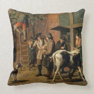 The Four Seasons, Autumn (oil on canvas) (see 1667 Throw Pillow