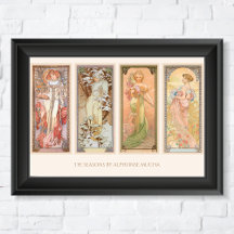The Four Seasons Series Alphonse Mucha