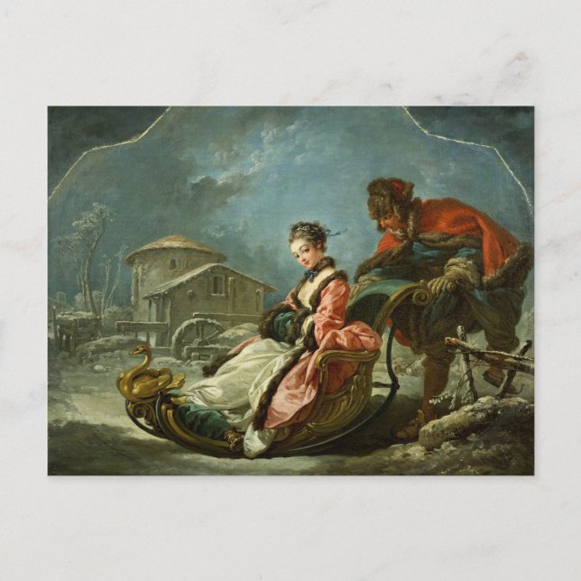 The Four Seasons: Winter by François Boucher Holiday Postcard (Front)