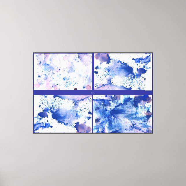 The Four Stages of Blues Canvas Print (Front)