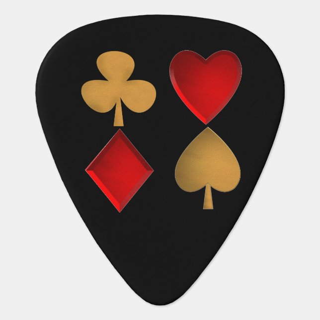 The four suits, guitar pick (Front)