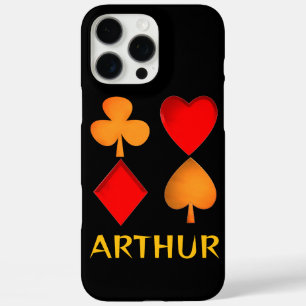 The four suits personalized iPhone 16 pro max case