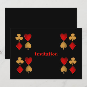 The four suits,Personalized Invitation