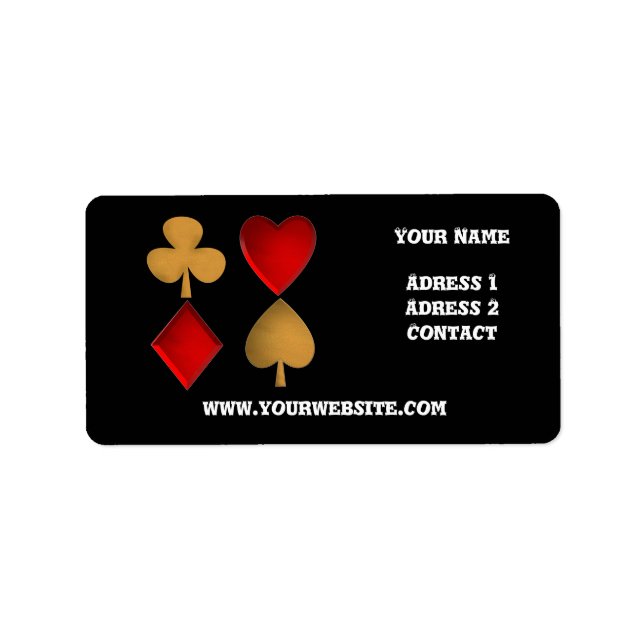 The four suits,Personalized Label (Front)