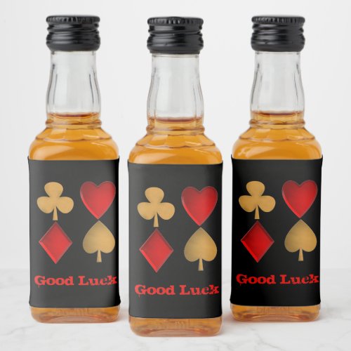 The four suitsPersonalized Liquor Bottle Label