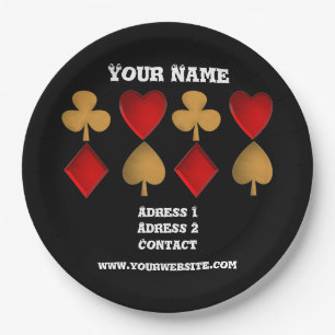 The four suits,Personalized Paper Plates