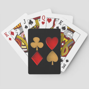 The four suits poker cards