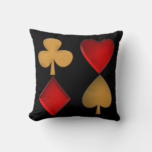 The four suits throw pillow