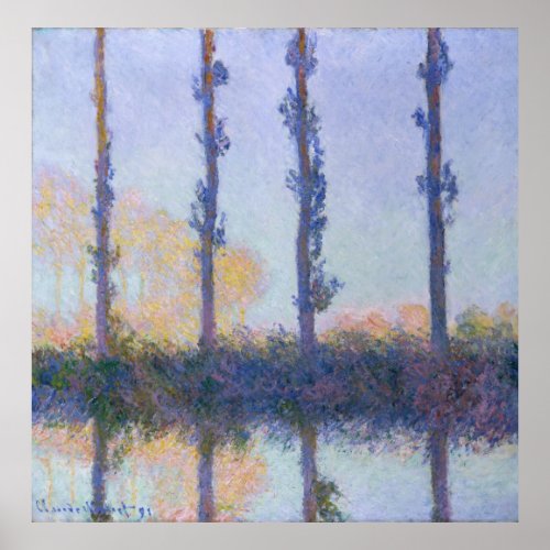 The Four Trees _ Claude Monet Poster