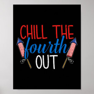 The Fourth Out Fireworks Usa Us 4th Of July Patrio Poster