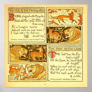 The Fox and Mosquitoes Walter Crane Poster