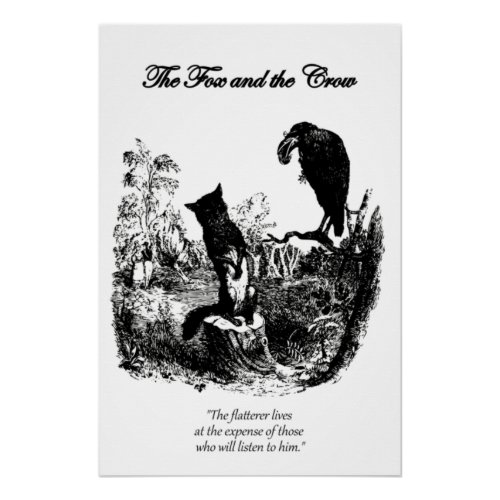 The Fox and the Crow _ Aesops Fable Poster