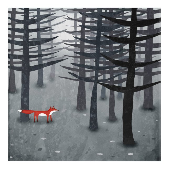 The Fox and the Forest Acrylic Print (Front)