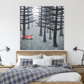 The Fox and the Forest Canvas Print (Insitu(Bedroom))
