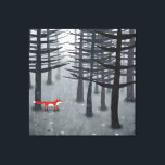 The Fox and the Forest Canvas Print<br><div class="desc">A wild red fox stands among trees in a dark forest. A landscape painting for animal,  nature and wildlife lovers.</div>