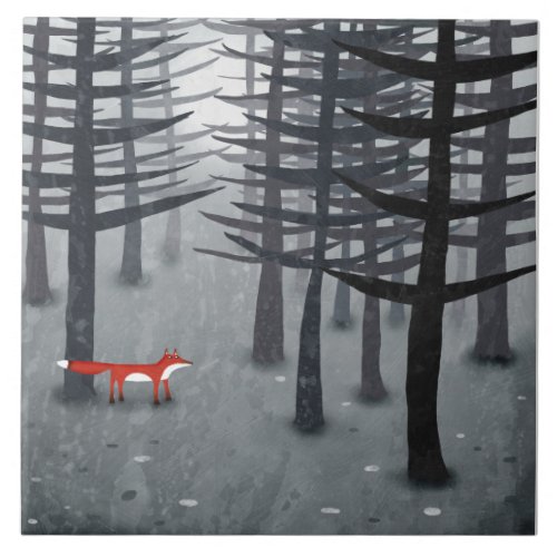 The Fox and the Forest Ceramic Tile