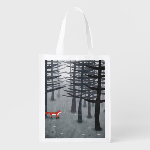 The Fox and the Forest Grocery Bag