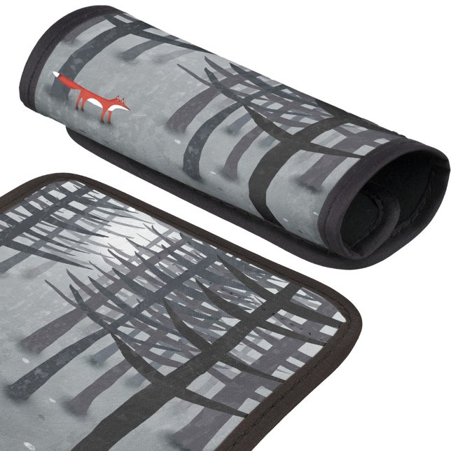 The Fox and the Forest Luggage Handle Wrap (The Fox and the Forest woodland wildlife art luggage handle wrap)