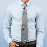 The Fox and the Forest Neck Tie<br><div class="desc">A lone wild red fox stands under pine trees in a dark forest. A landscape painting for animal,  nature and wildlife lovers.</div>