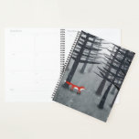 The Fox and the Forest Planner<br><div class="desc">A lone wild red fox stands beneath the pine trees in a dark forest. For nature,  wildlife and animal lovers.</div>