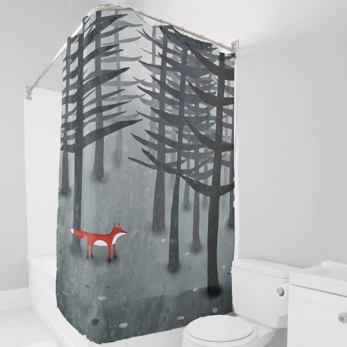 The Fox and the Forest Shower Curtain