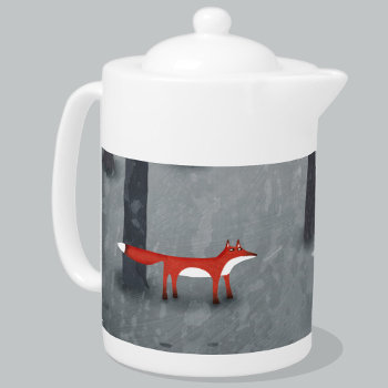 The Fox And The Forest Teapot by Squirrell at Zazzle