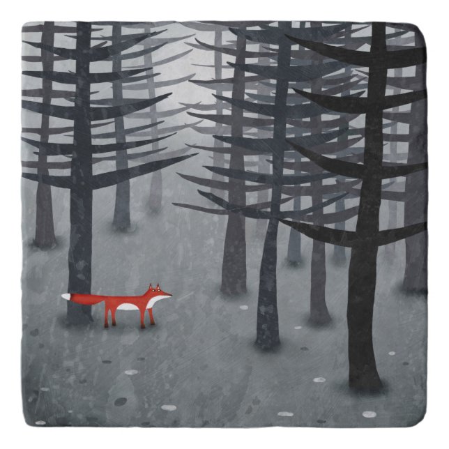 The Fox and the Forest Trivet (Front)