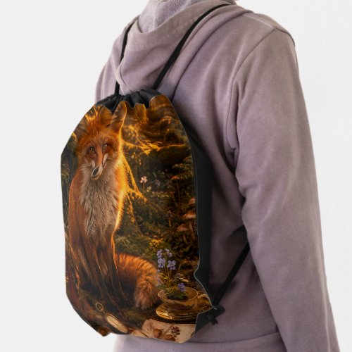 The Fox and the Forgotten Things  Drawstring Bag
