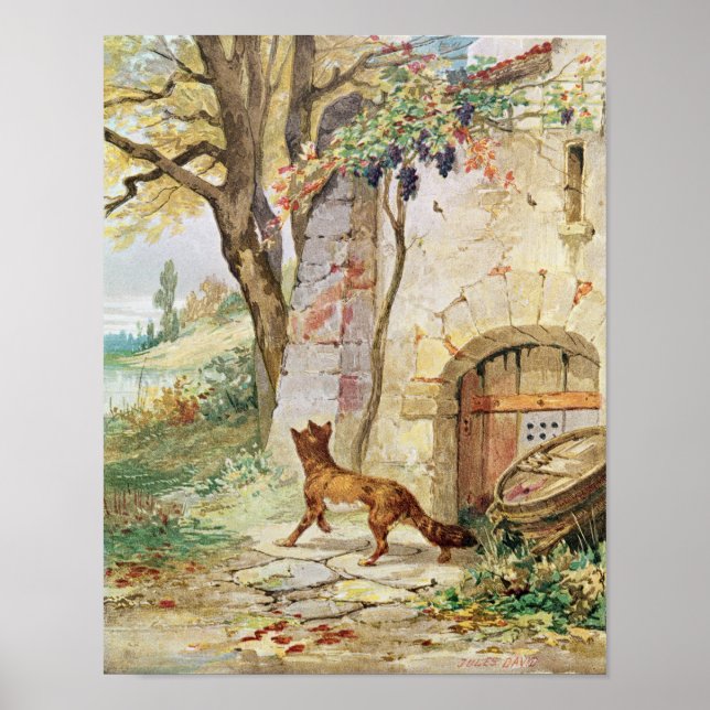 The Fox and the Grapes, illustration for Poster (Front)