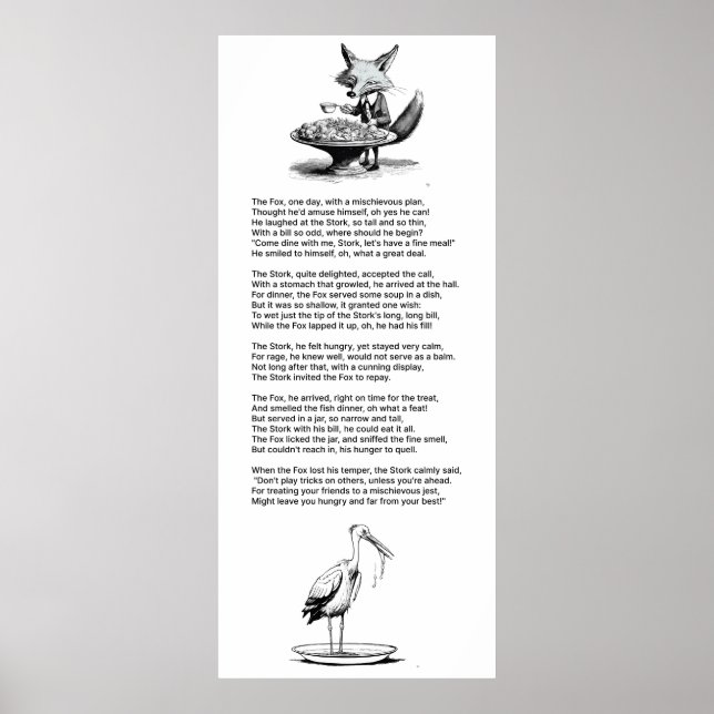 The Fox And The Stork Poster (Front)