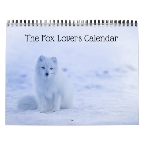 The Fox Lovers Calendar