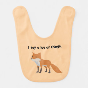 The Fox Says… Funny Internet Meme Cartoon Design Baby Bib