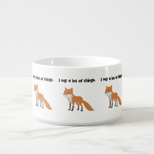 The Fox Says… Funny Internet Meme Cartoon Design Bowl