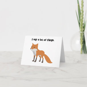 The Fox Says… Funny Internet Meme Cartoon Design Card