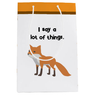 The Fox Says… Funny Internet Meme Cartoon Design Medium Gift Bag