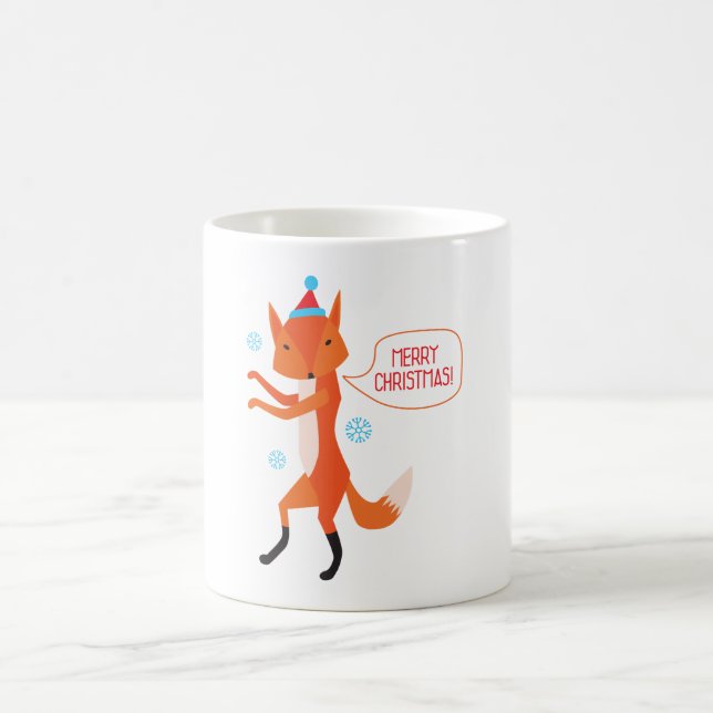 The Fox says Merry Christmas! Coffee Mug (Center)