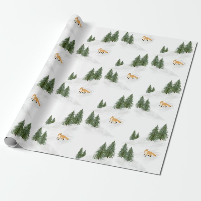 The Fox Wrapping Paper (Unrolled)