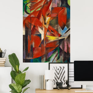The Foxes by Franz Marc Poster
