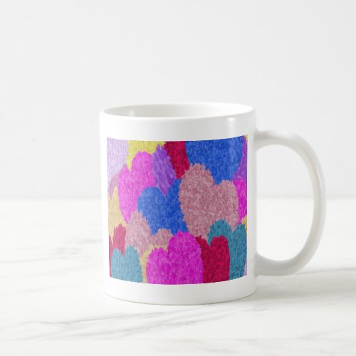 The Fragmented Hearts Abstract Painting Coffee Mug
